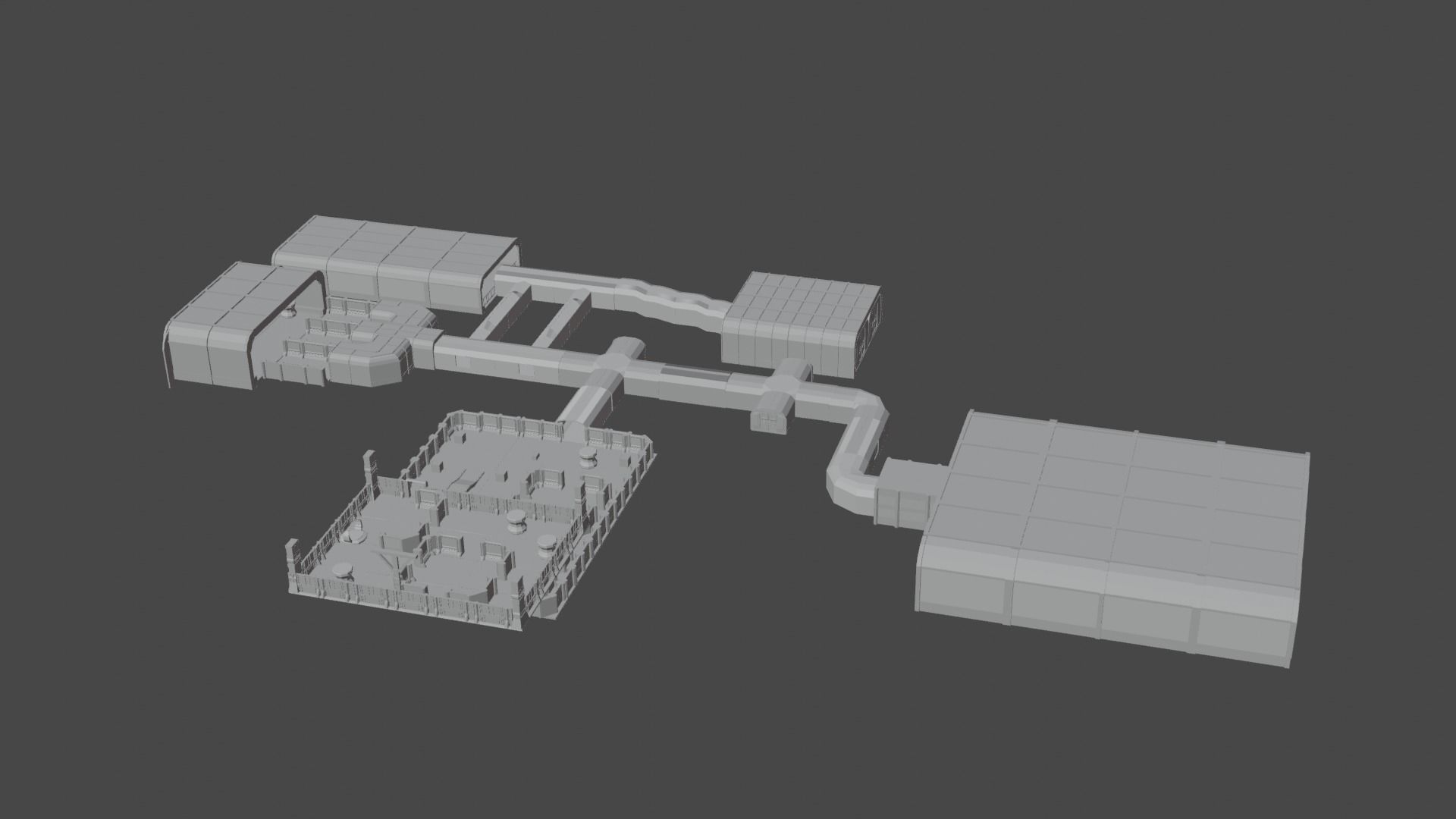 sci fi room package  3D model_1