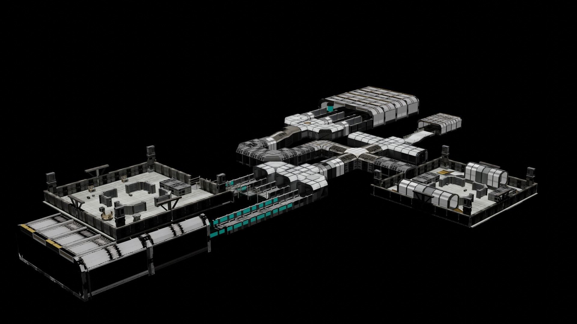 sci fi room package  3D model_11