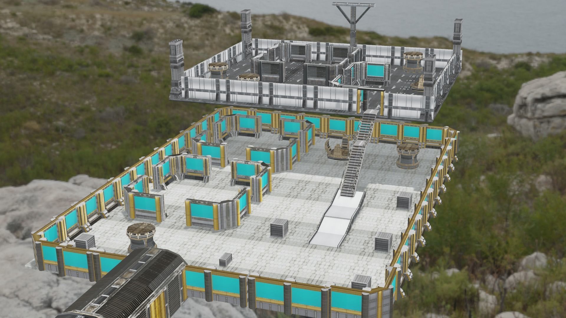 sci fi room package  3D model_4