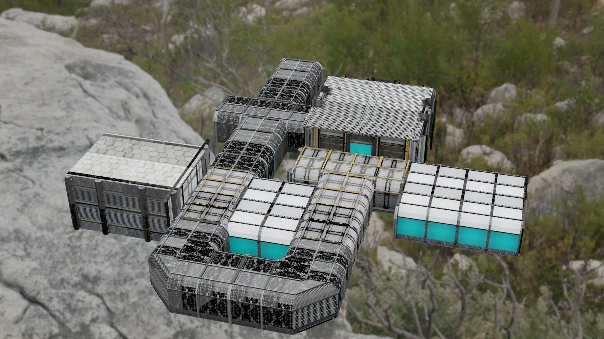 sci fi room package  3D model_13