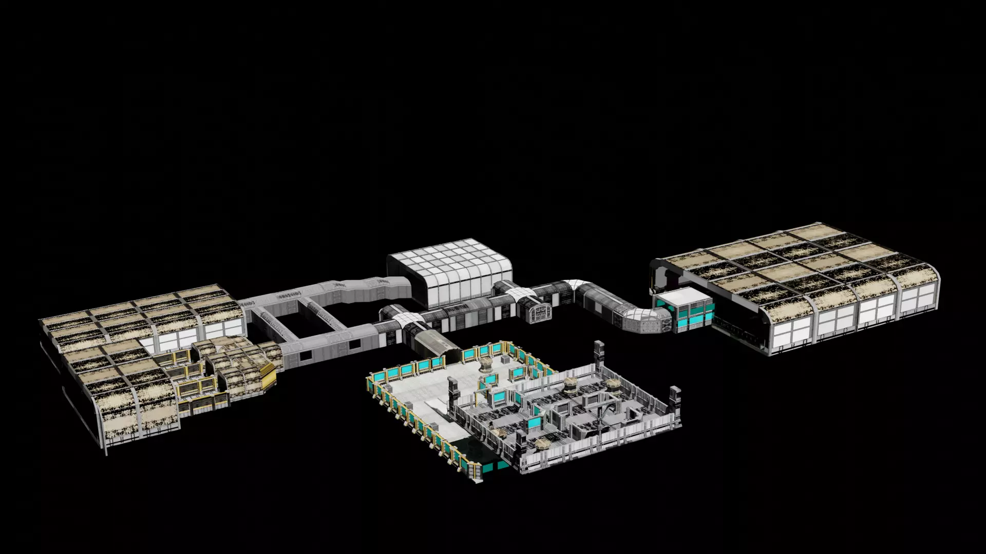 sci fi room package  3D model_0