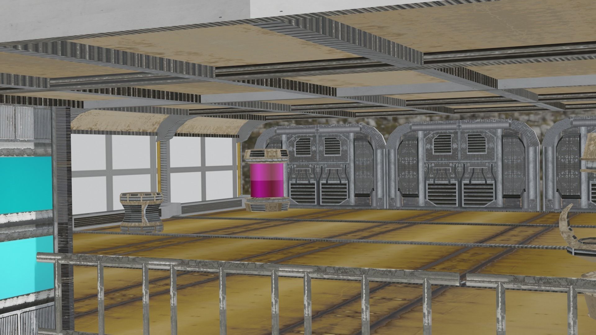 sci fi room package  3D model_6