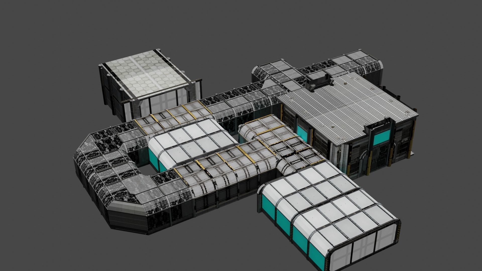 sci fi room package  3D model_16