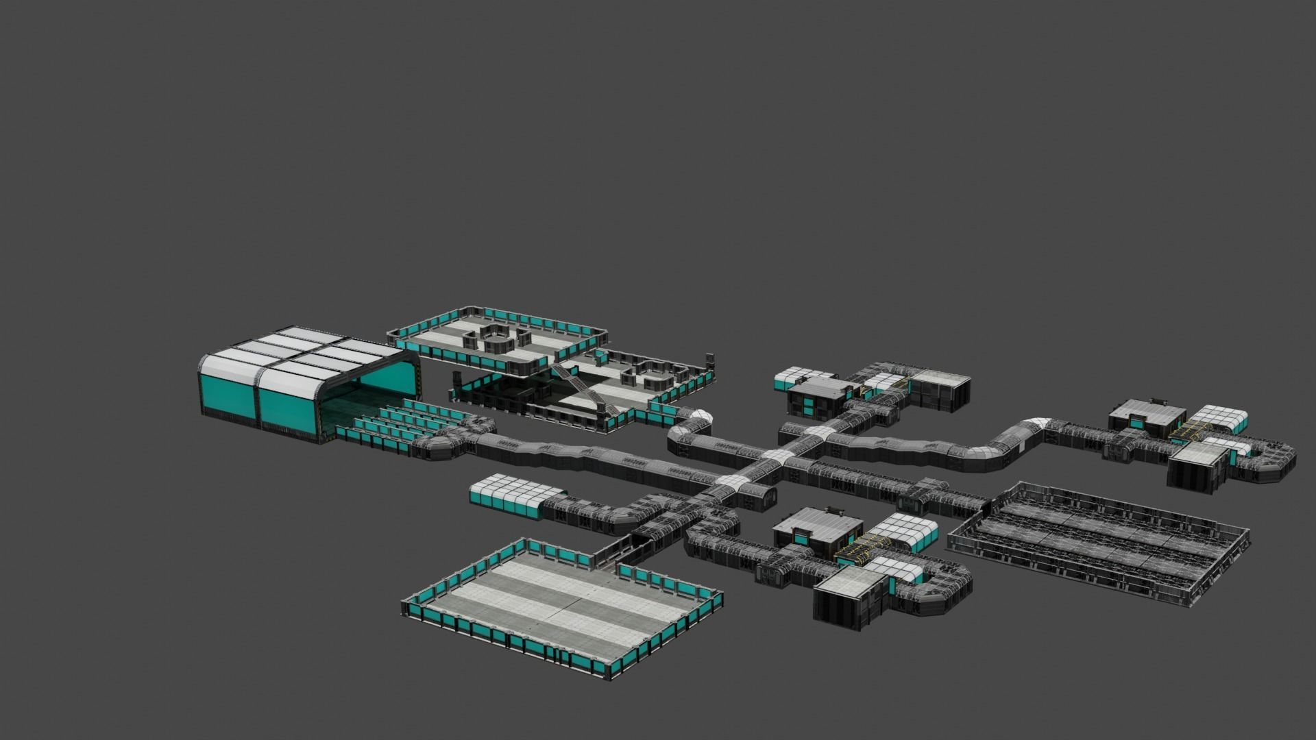 sci fi room package  3D model_50