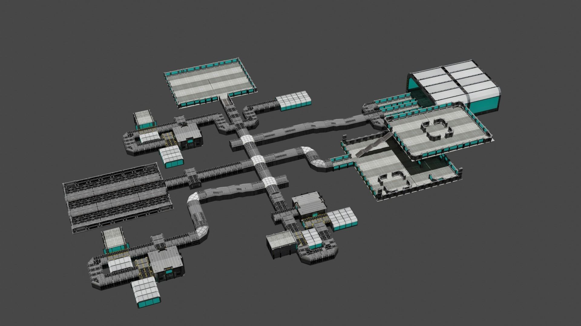 sci fi room package  3D model_34