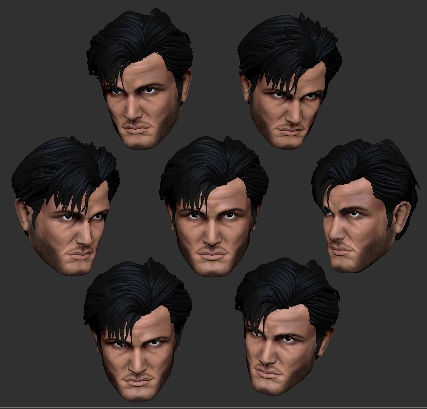 Dolph Lungdren Punisher Head Sculpt 3D print model_1