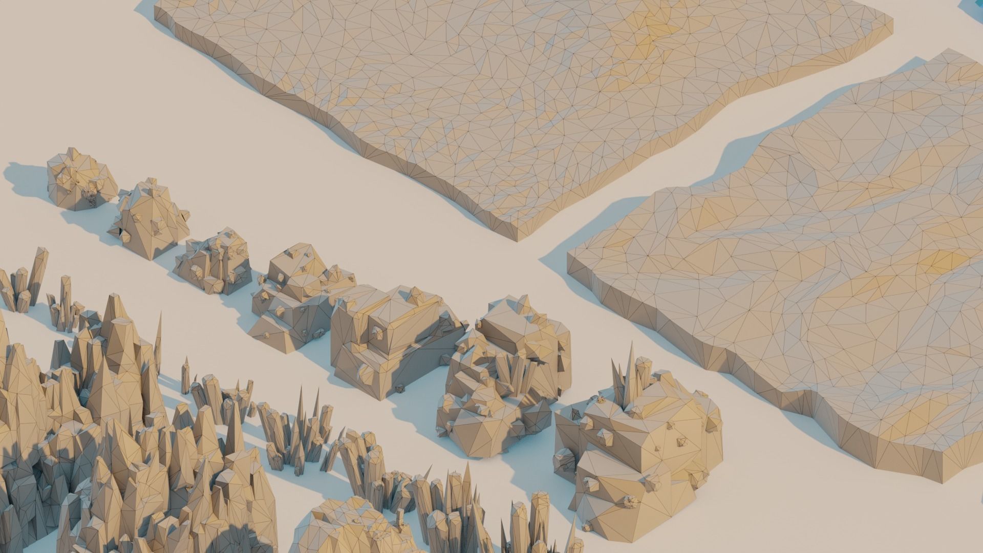 Lowpoly Rock And Stone Mega Pack Low-poly 3D model_34