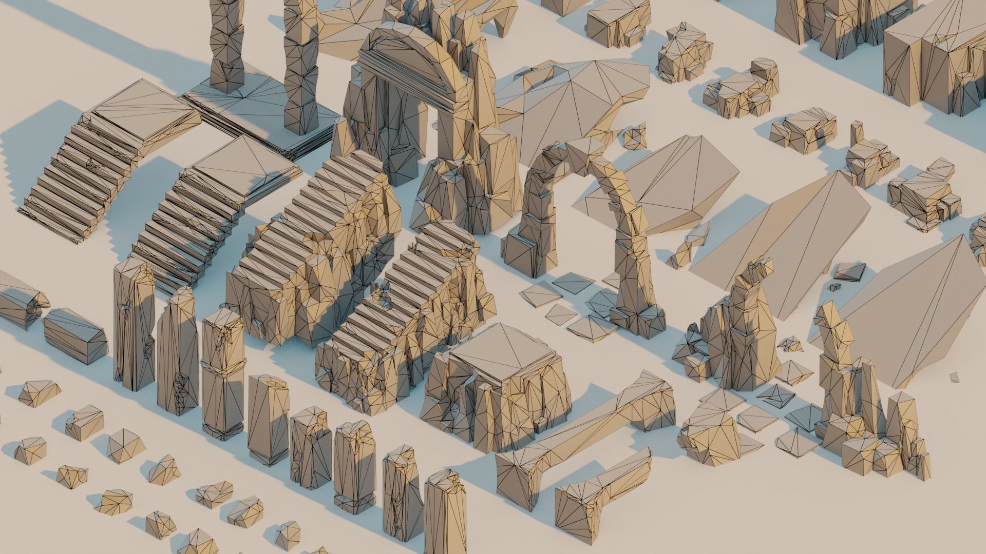 Lowpoly Rock And Stone Mega Pack Low-poly 3D model_29