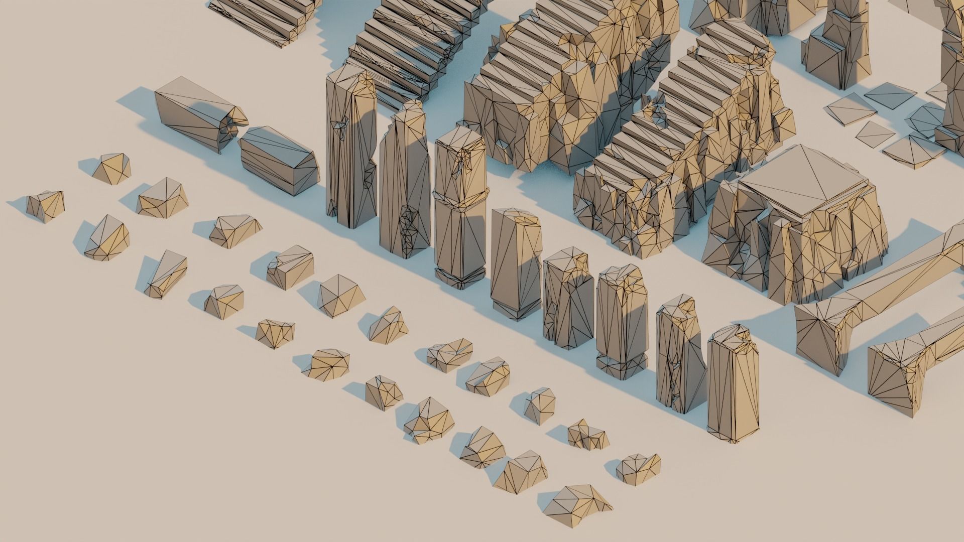 Lowpoly Rock And Stone Mega Pack Low-poly 3D model_28