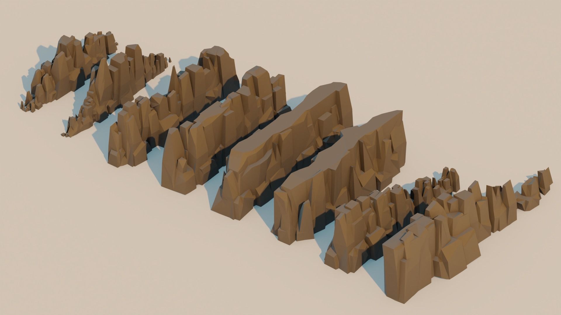Lowpoly Rock And Stone Mega Pack Low-poly 3D model_16