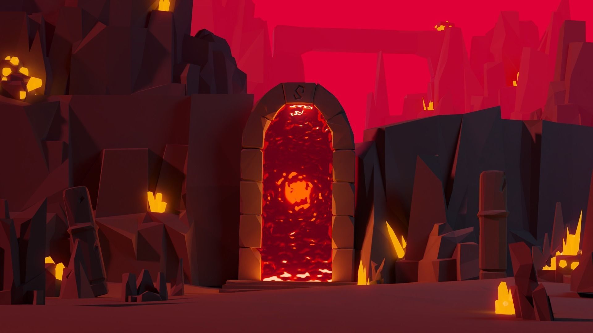 Lowpoly Rock And Stone Mega Pack Low-poly 3D model_5