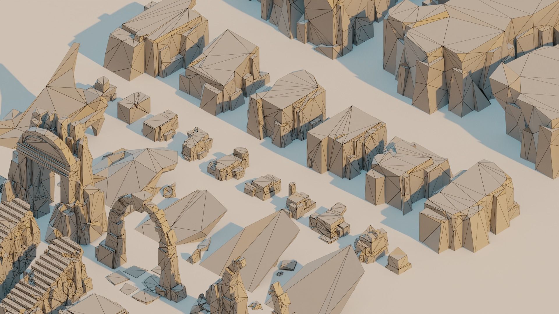 Lowpoly Rock And Stone Mega Pack Low-poly 3D model_30