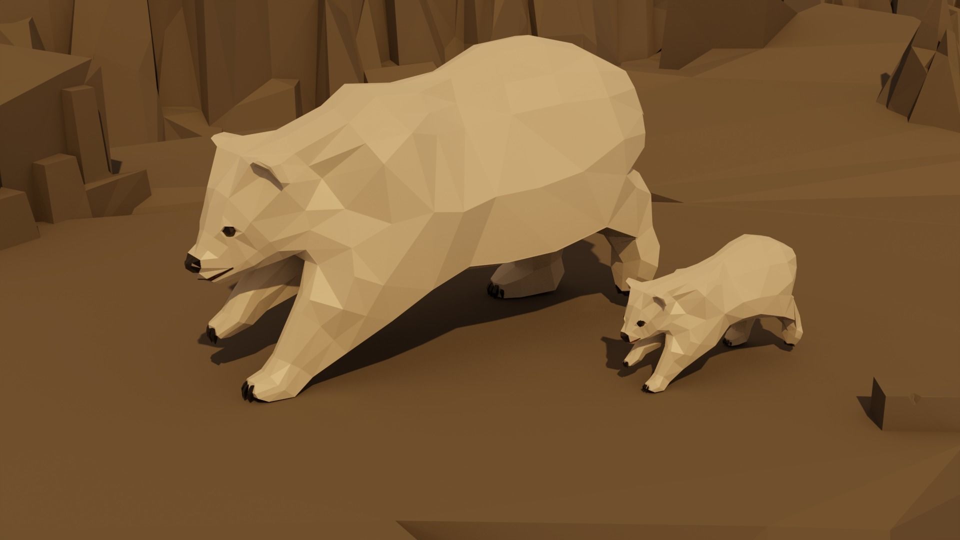 Lowpoly Rock And Stone Mega Pack Low-poly 3D model_26