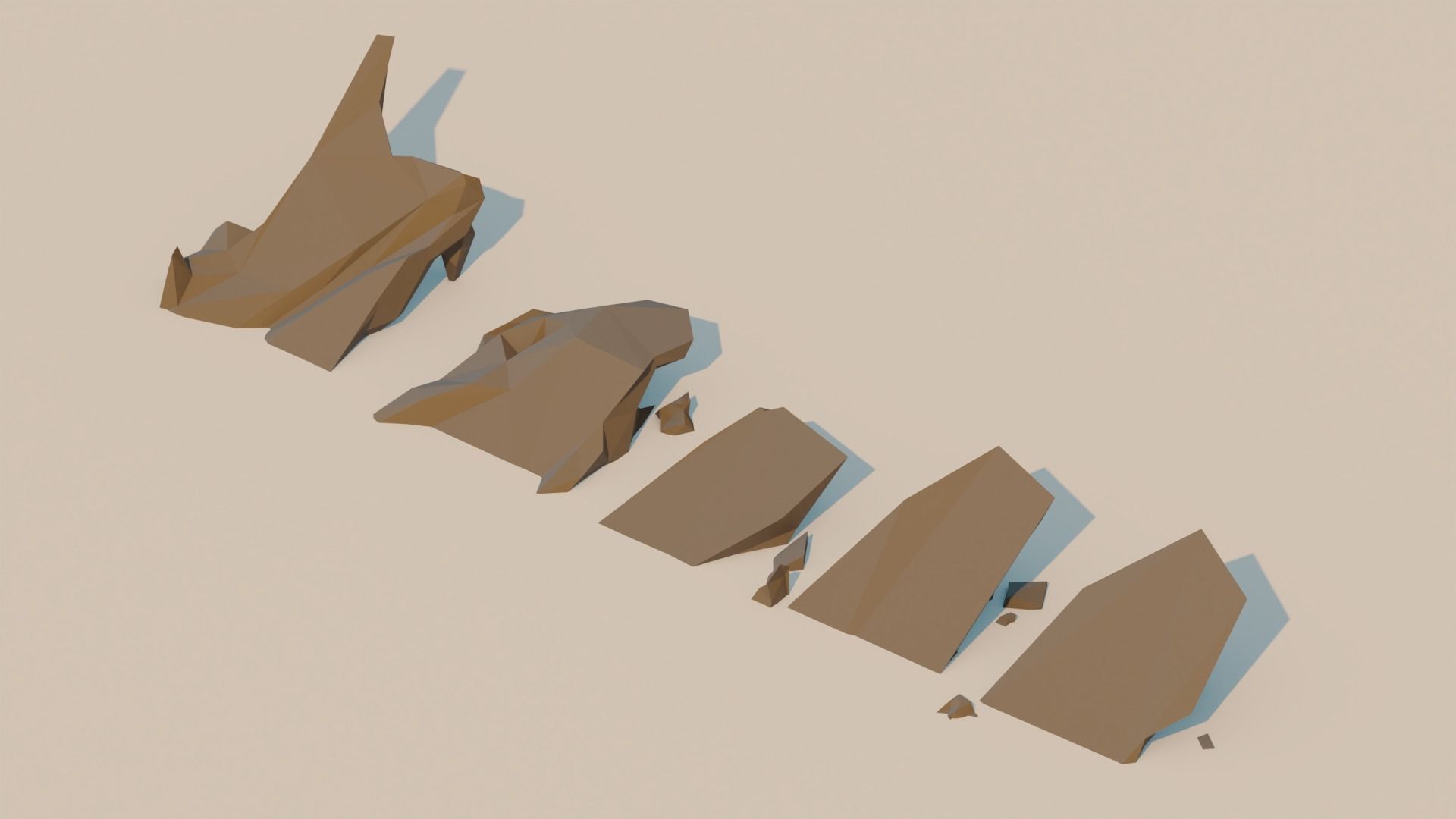 Lowpoly Rock And Stone Mega Pack Low-poly 3D model_11