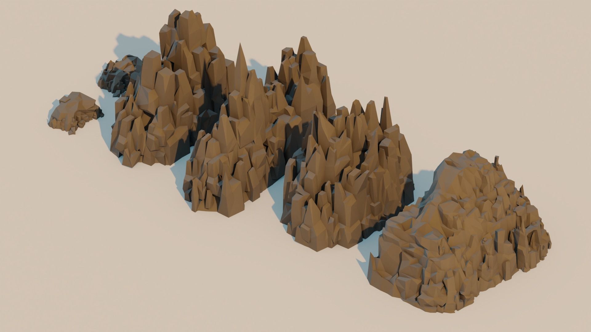 Lowpoly Rock And Stone Mega Pack Low-poly 3D model_17