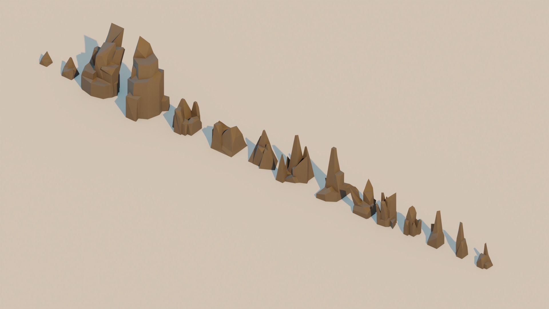 Lowpoly Rock And Stone Mega Pack Low-poly 3D model_15