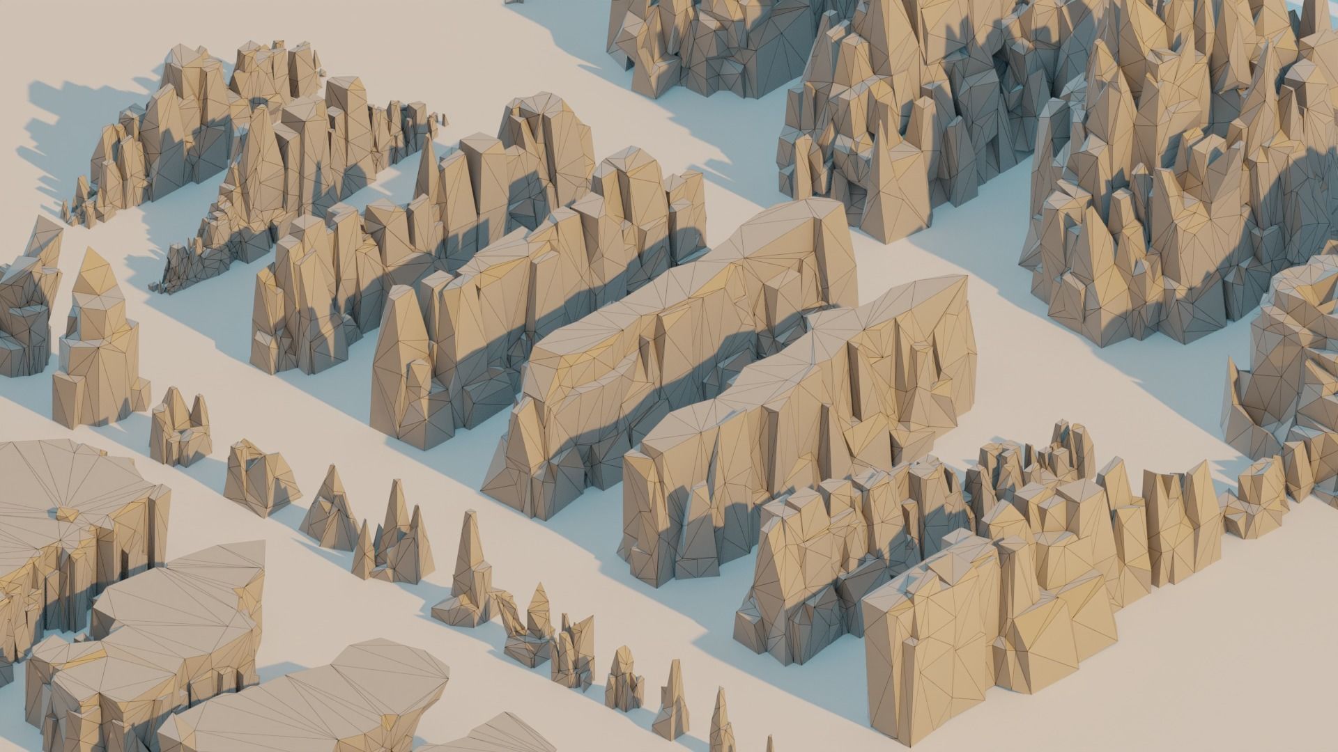 Lowpoly Rock And Stone Mega Pack Low-poly 3D model_32