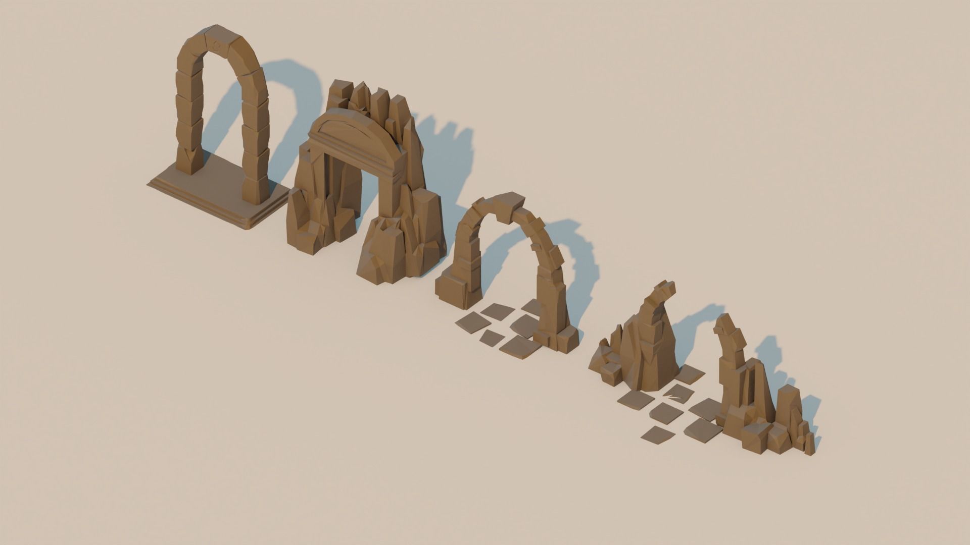 Lowpoly Rock And Stone Mega Pack Low-poly 3D model_10