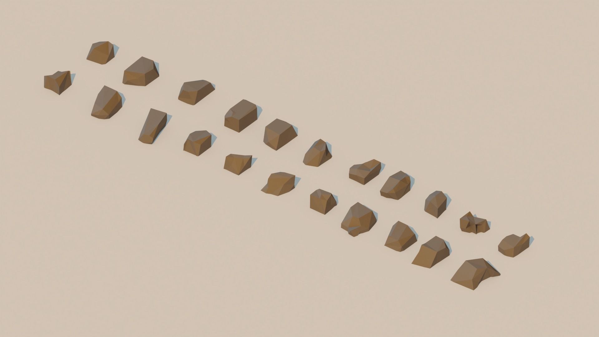 Lowpoly Rock And Stone Mega Pack Low-poly 3D model_7