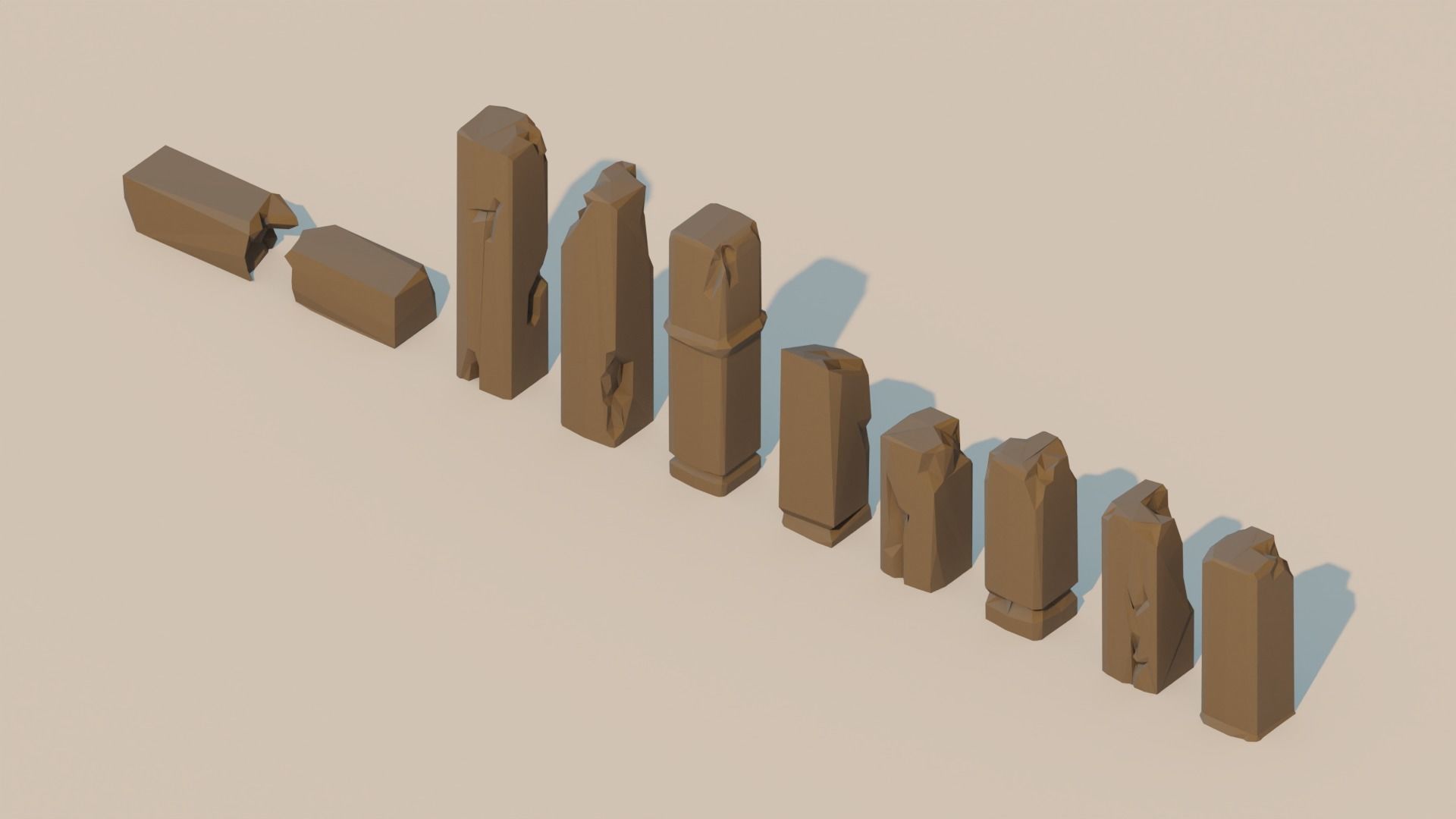 Lowpoly Rock And Stone Mega Pack Low-poly 3D model_8