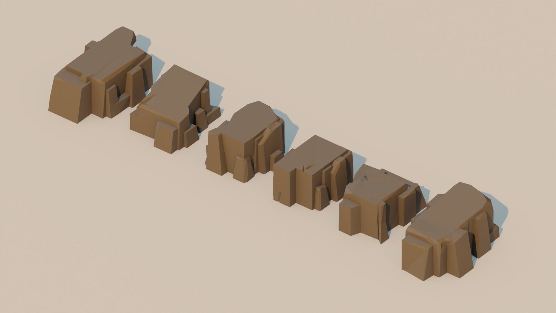 Lowpoly Rock And Stone Mega Pack Low-poly 3D model_13