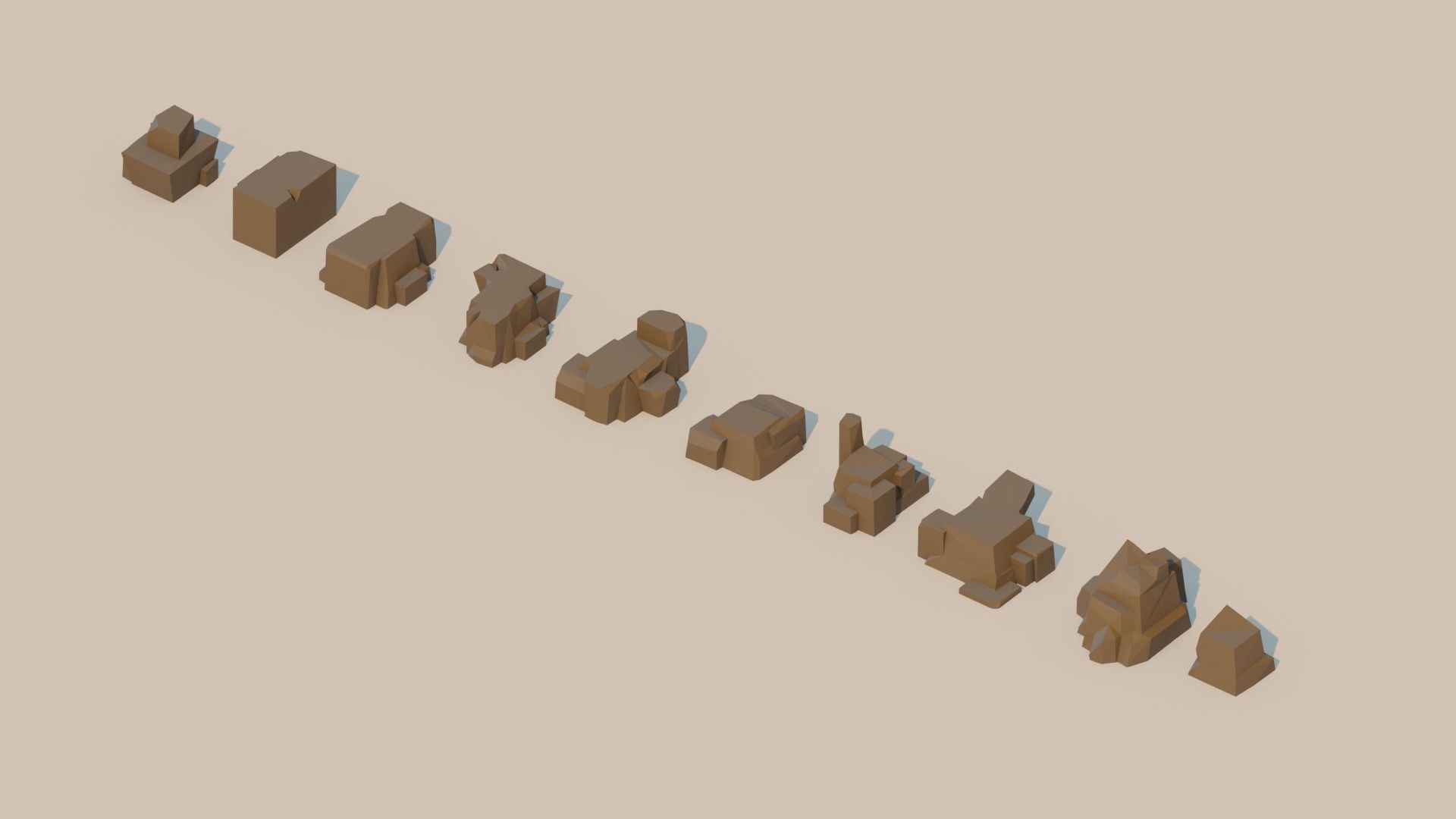 Lowpoly Rock And Stone Mega Pack Low-poly 3D model_12