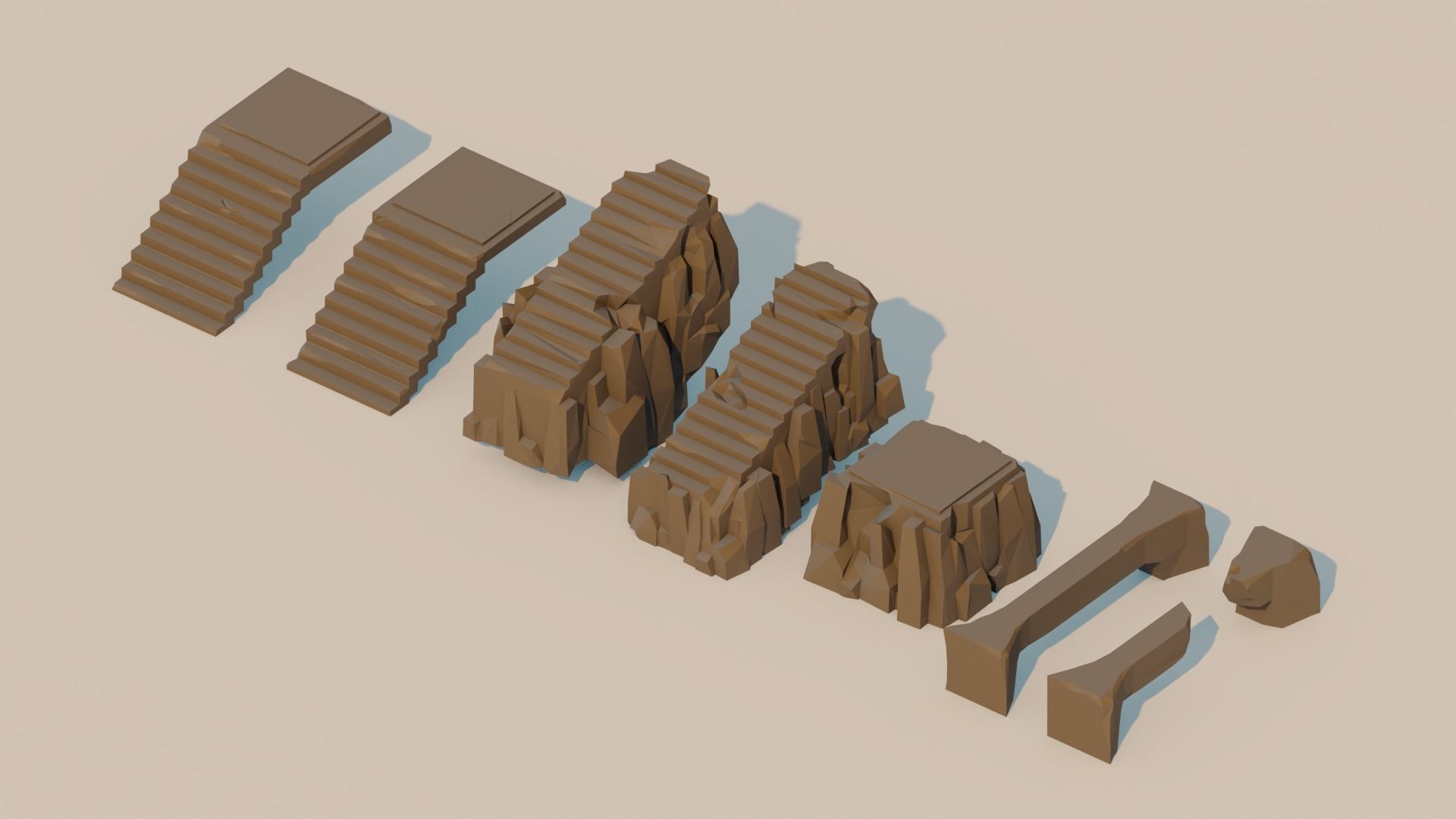Lowpoly Rock And Stone Mega Pack Low-poly 3D model_9