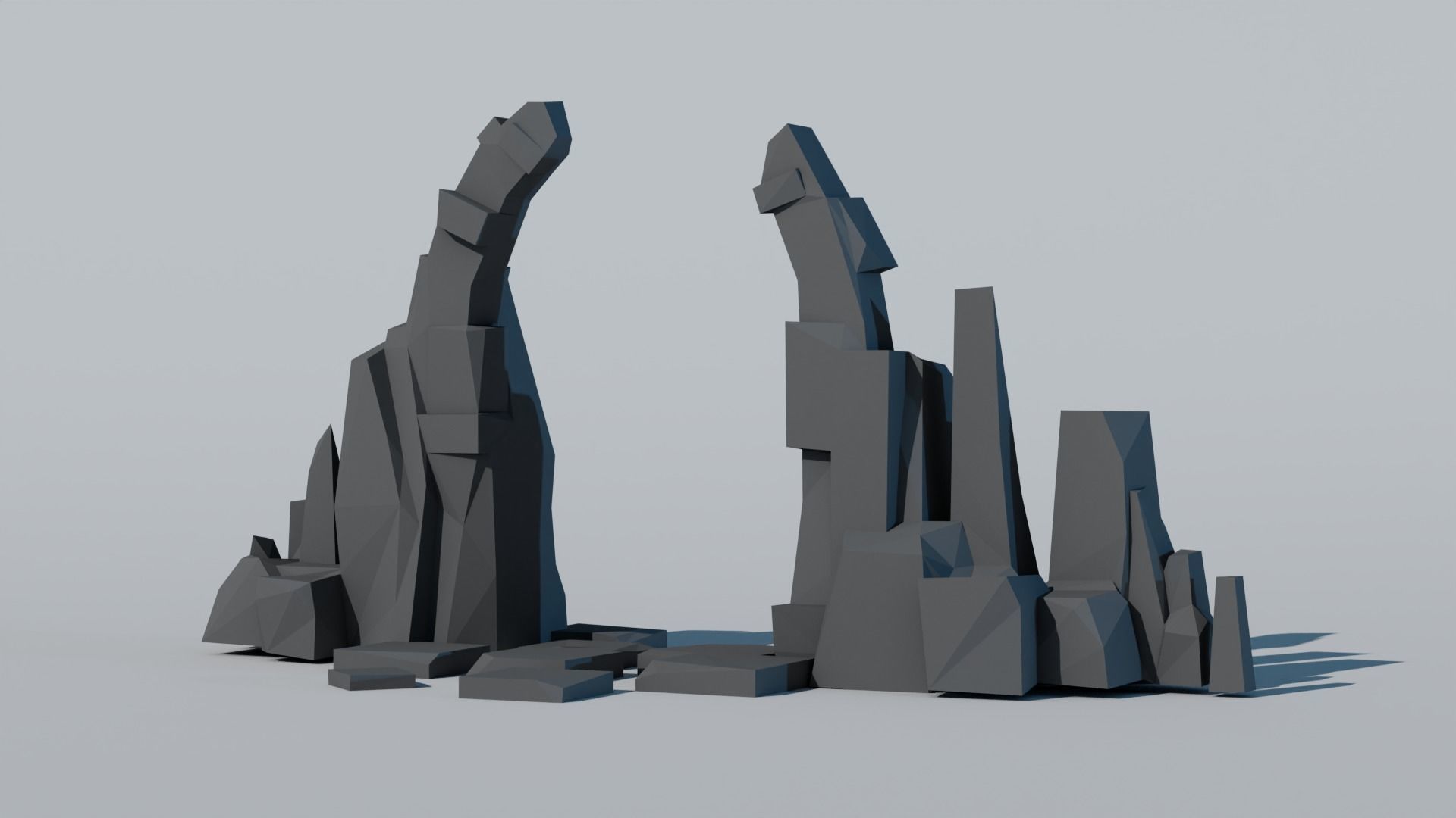 Lowpoly Rock And Stone Mega Pack Low-poly 3D model_38