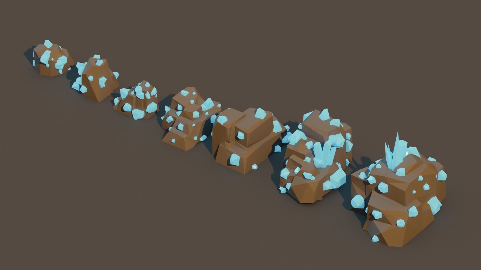 Lowpoly Rock And Stone Mega Pack Low-poly 3D model_19