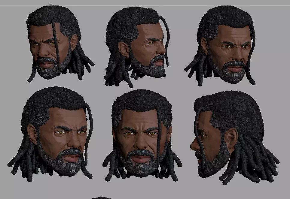 Idris Elba Heimdall Head Sculpt 3D print model