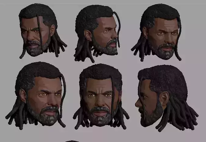 Idris Elba Heimdall Head Sculpt