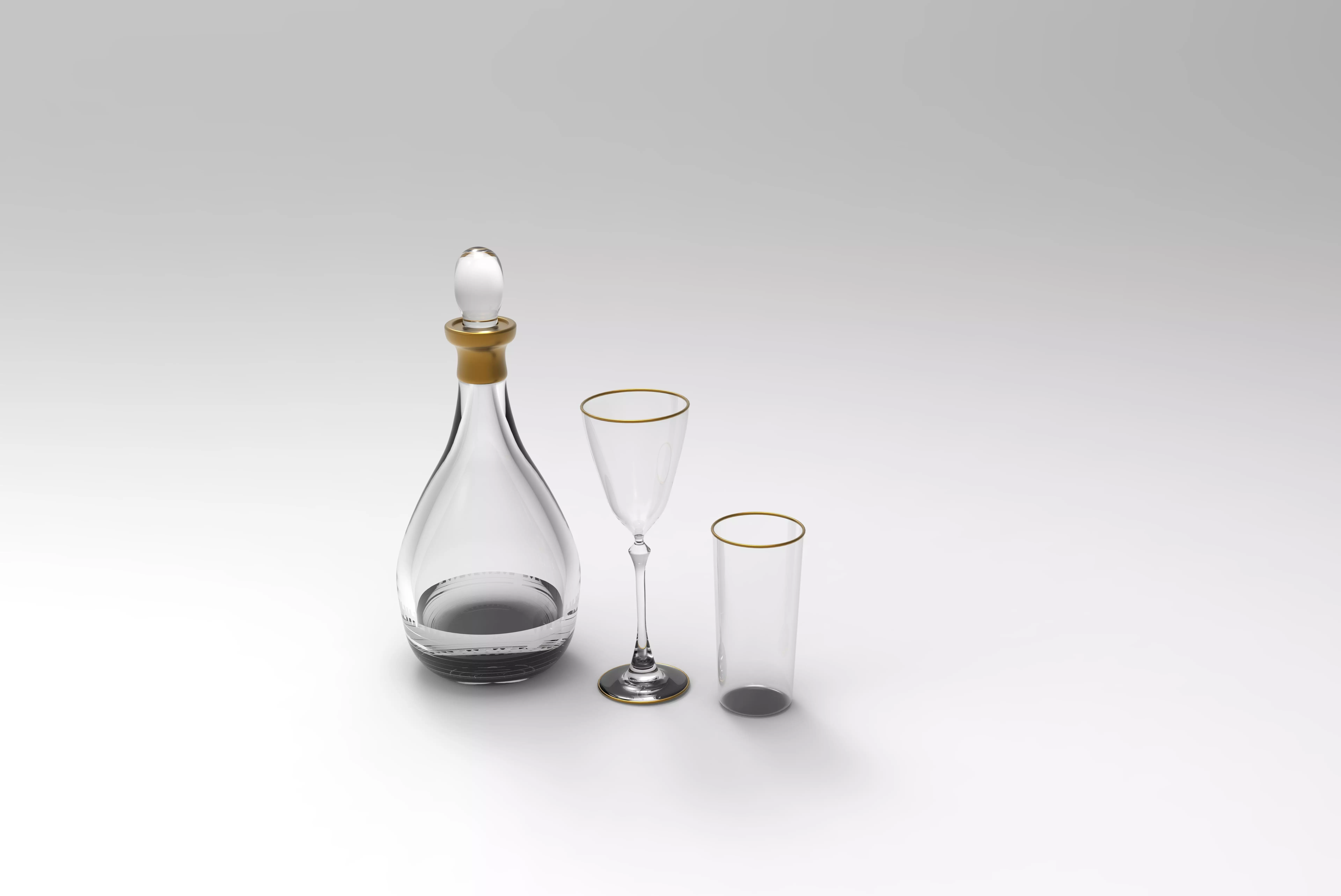 Water Glass 3D model_0