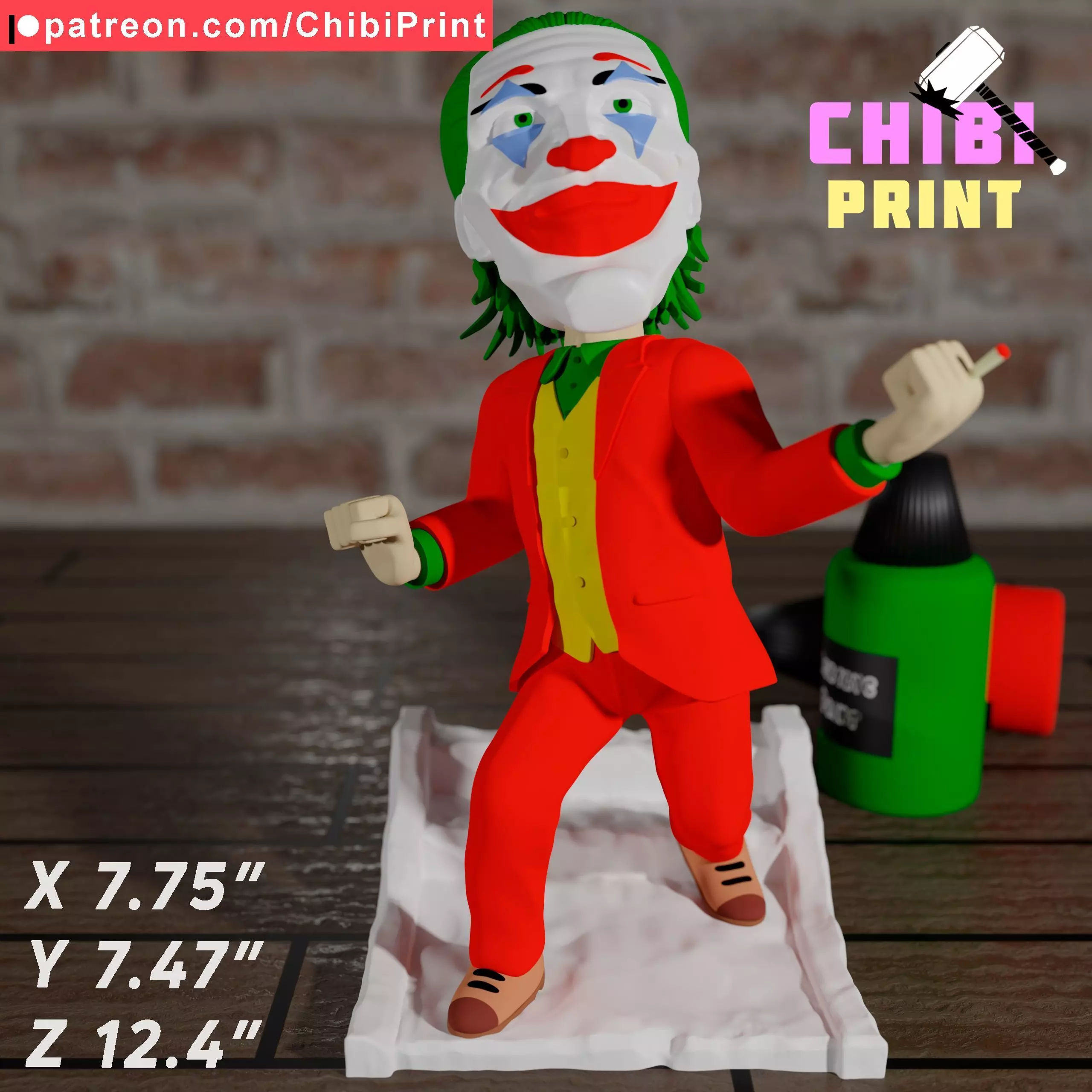 Chibi Joker from 2019 movie 3D print model