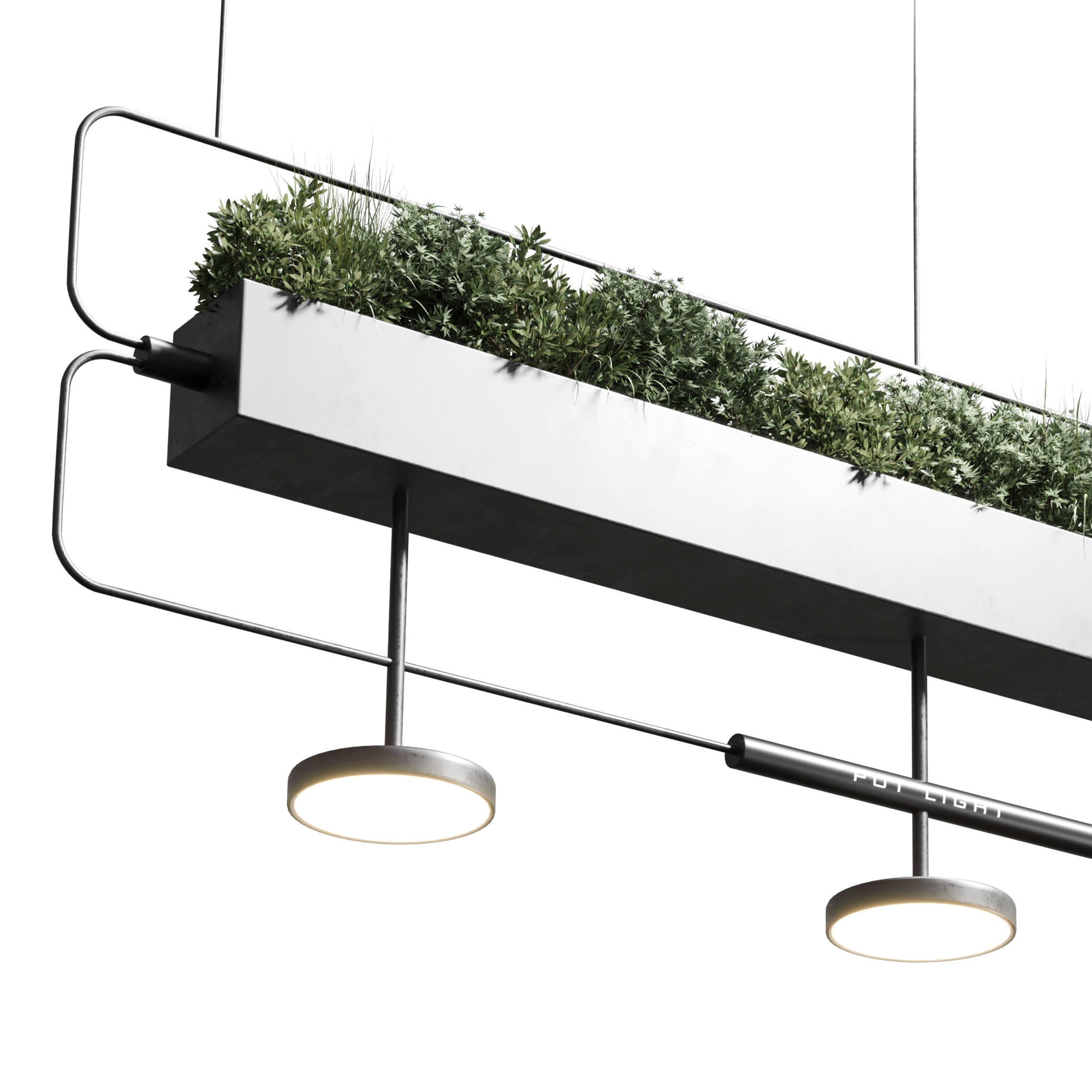 pot light pendant plant light hanging 07 3D model_2