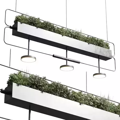 pot light pendant plant light hanging 07 3D model