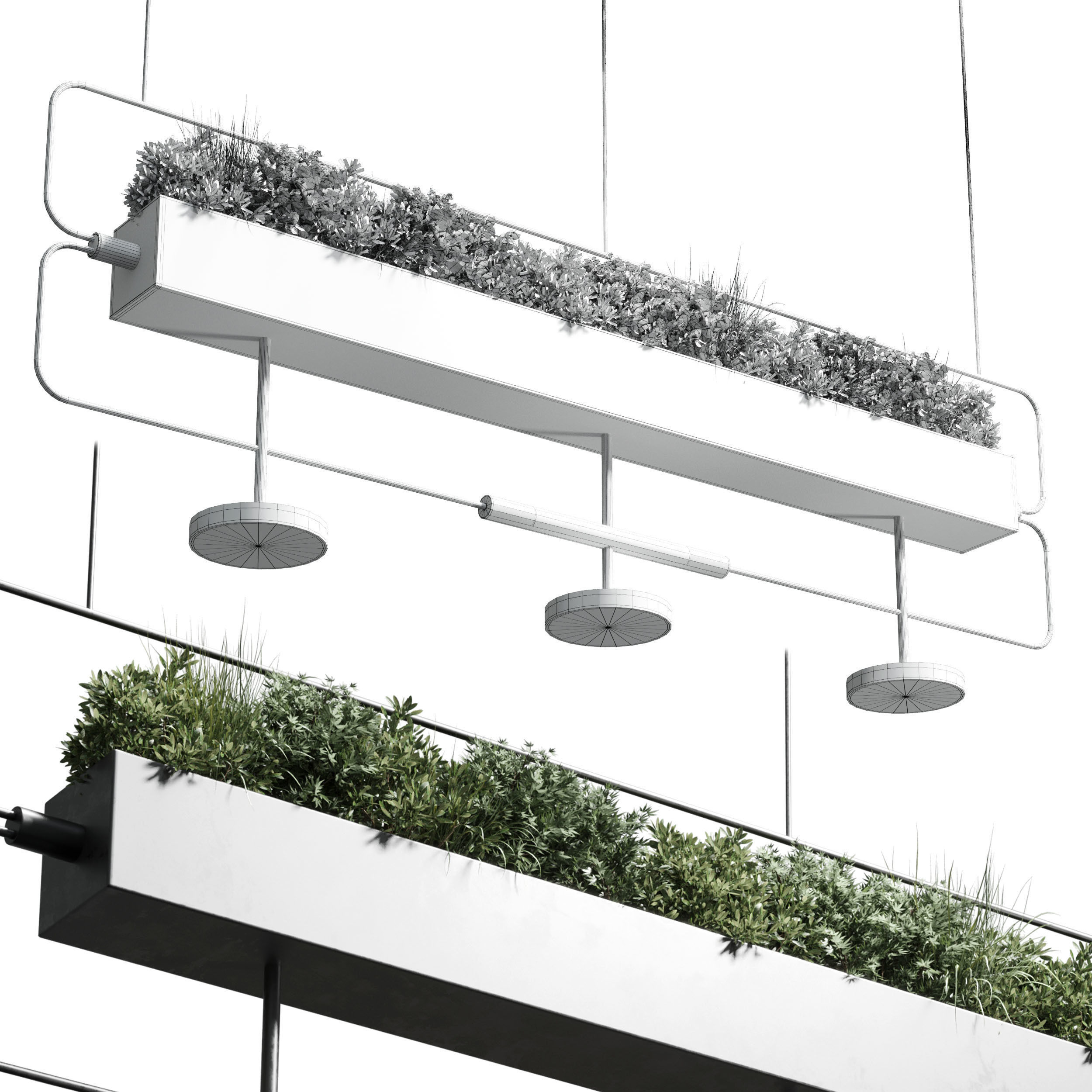 pot light pendant plant light hanging 07 3D model_4