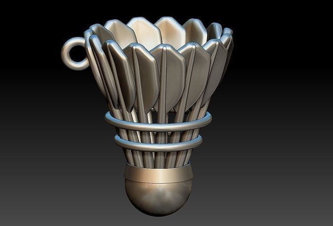 Shuttlecock - Peteca Pendant 3D print model