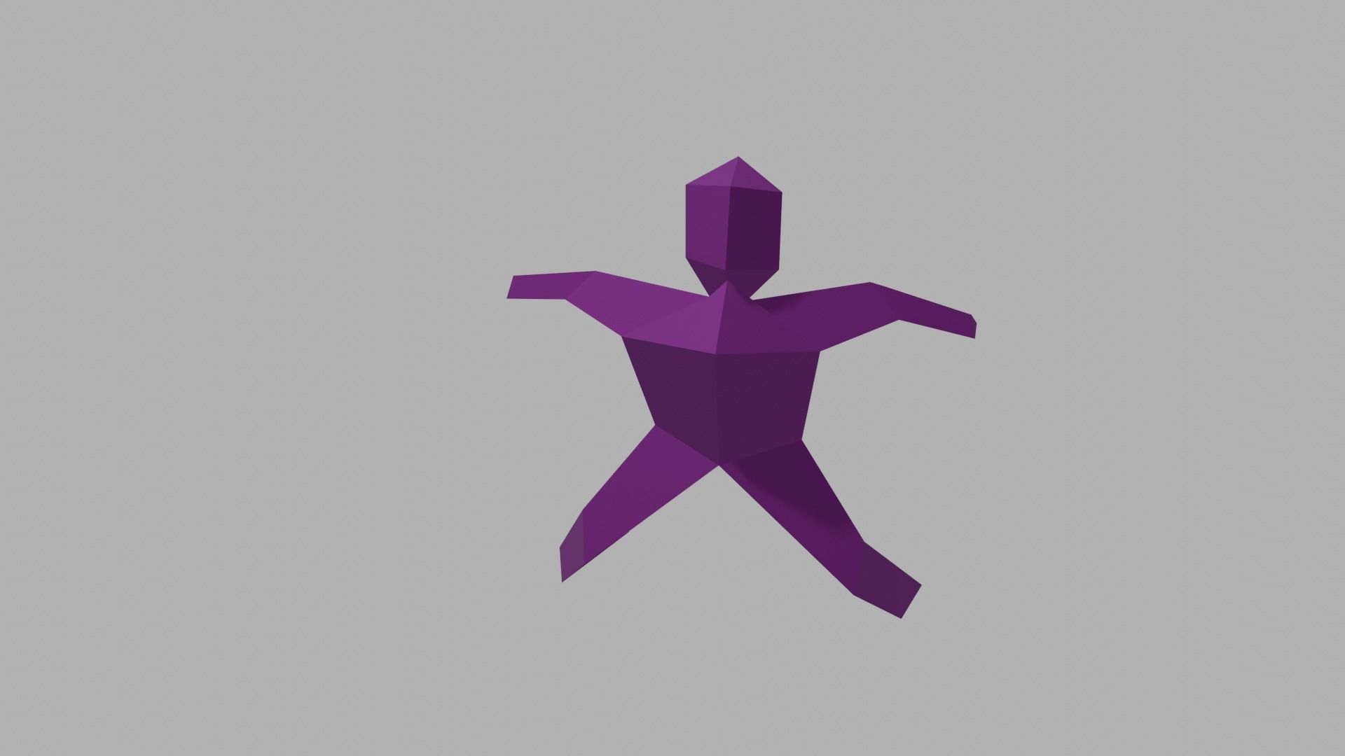 Ultra low poly character Low-poly 3D model_3