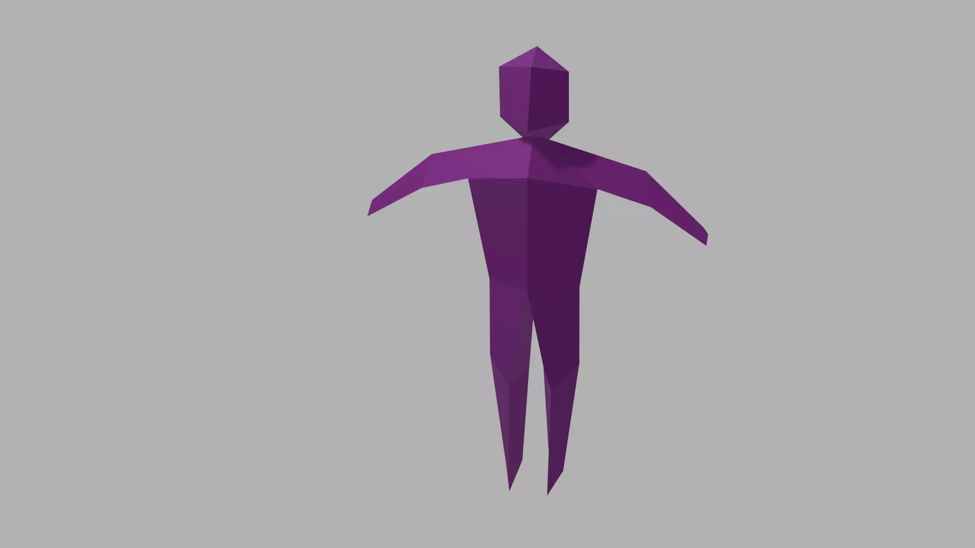 Ultra low poly character Low-poly 3D model_0
