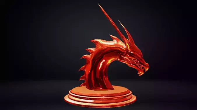 Dragon Head Sculpture 3D print model