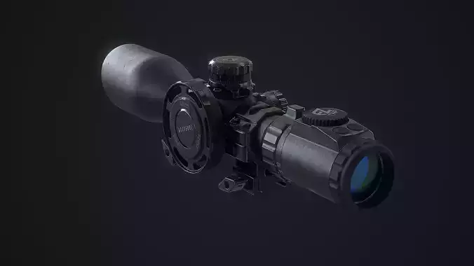 Sniper Scope UTG Accushot EZ-Tap Low-poly 3D model