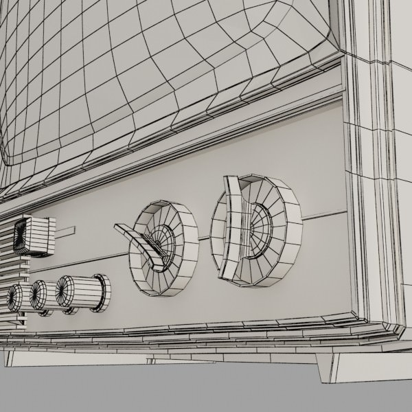 Retro TV High res 3D model_21