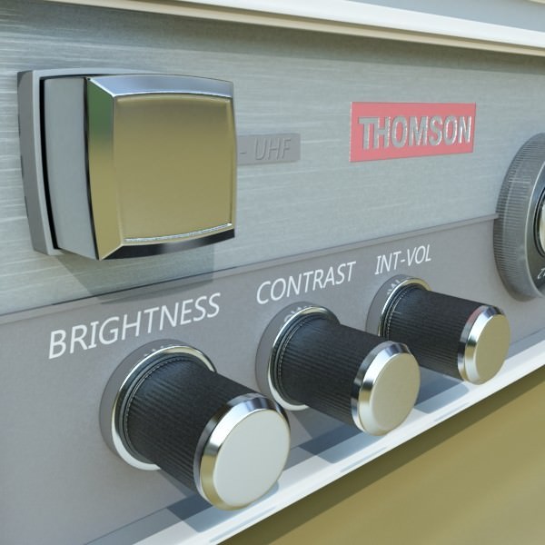 Retro TV High res 3D model_7