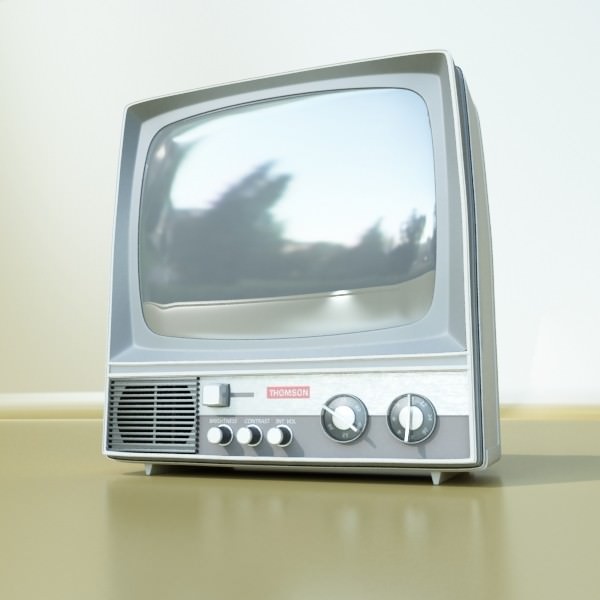 Retro TV High res 3D model_2