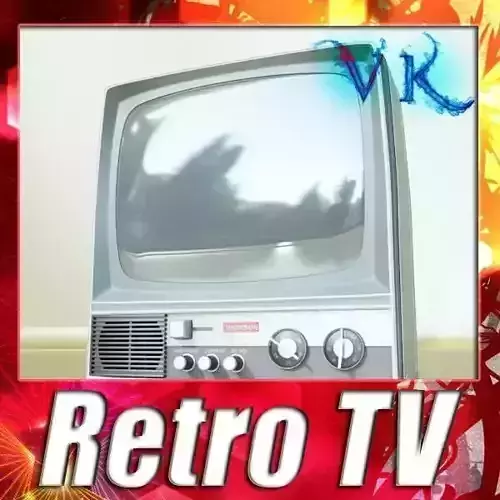Retro TV High res 3D model