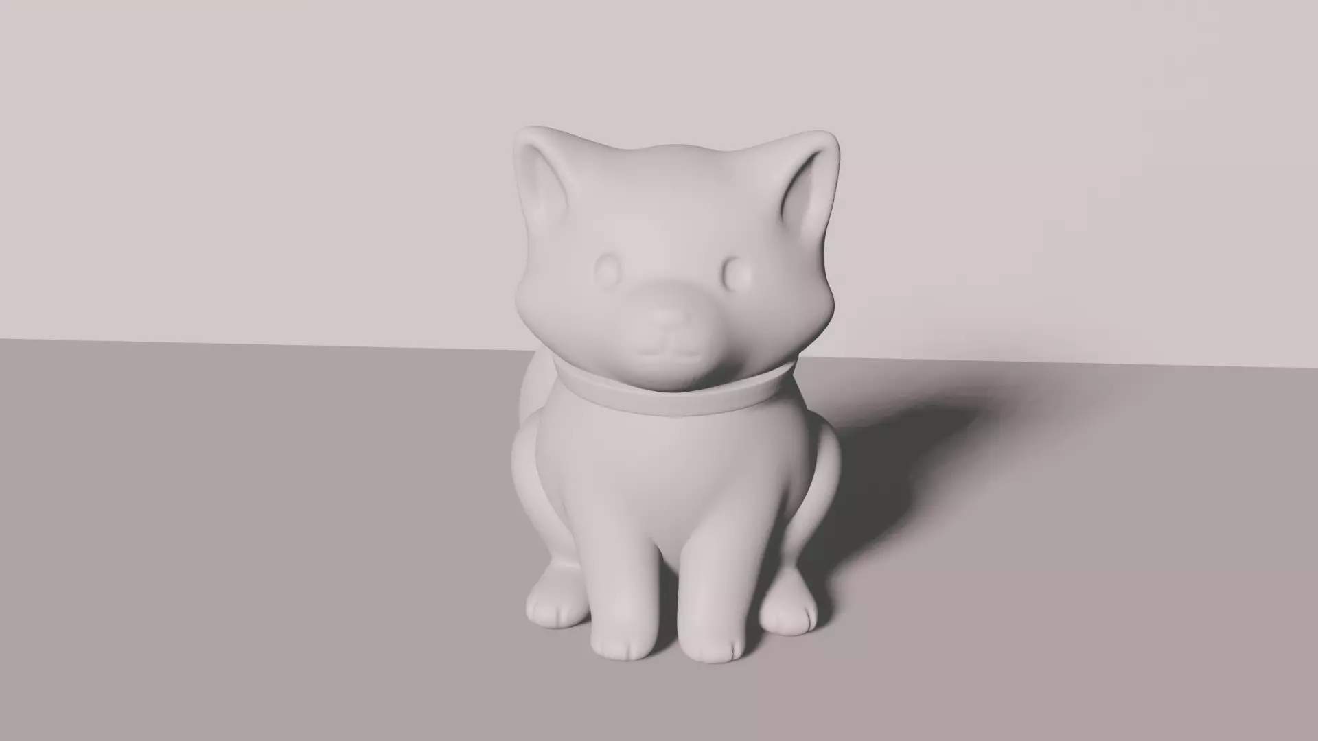 Shiba 3D Print model cat on table 3D print model_0