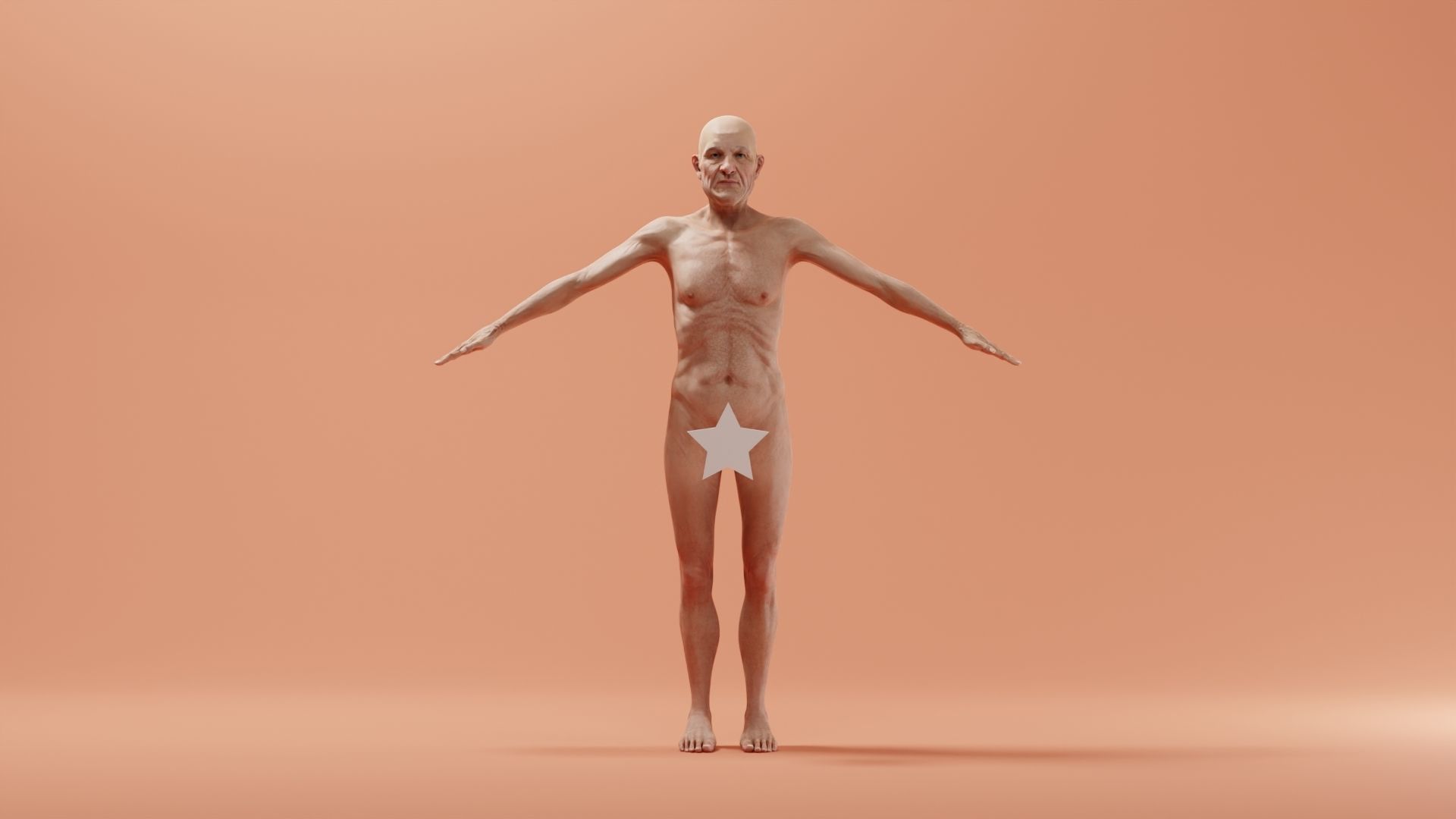 Realistic Male Character - Grand Pa K 3D model_2