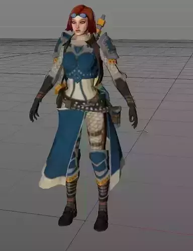 Allison female character in armor