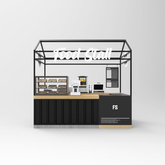 Booth Food Stall 3D model_1