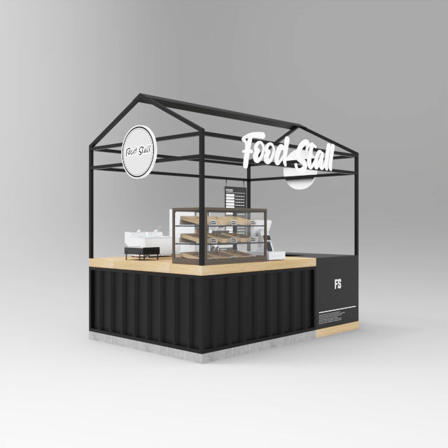 Booth Food Stall 3D model_2